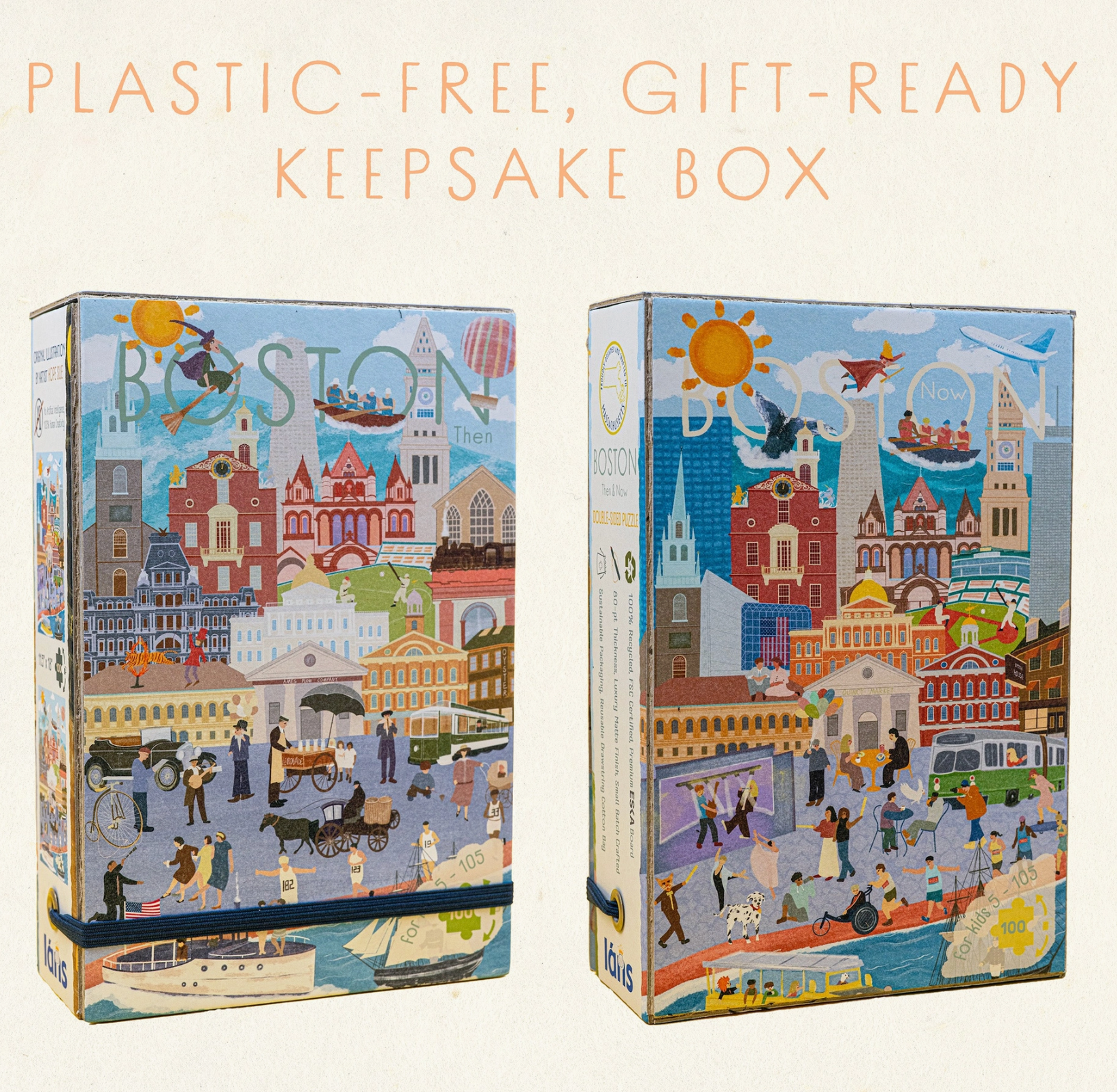 Boston Then and Now 100 PC Puzzle