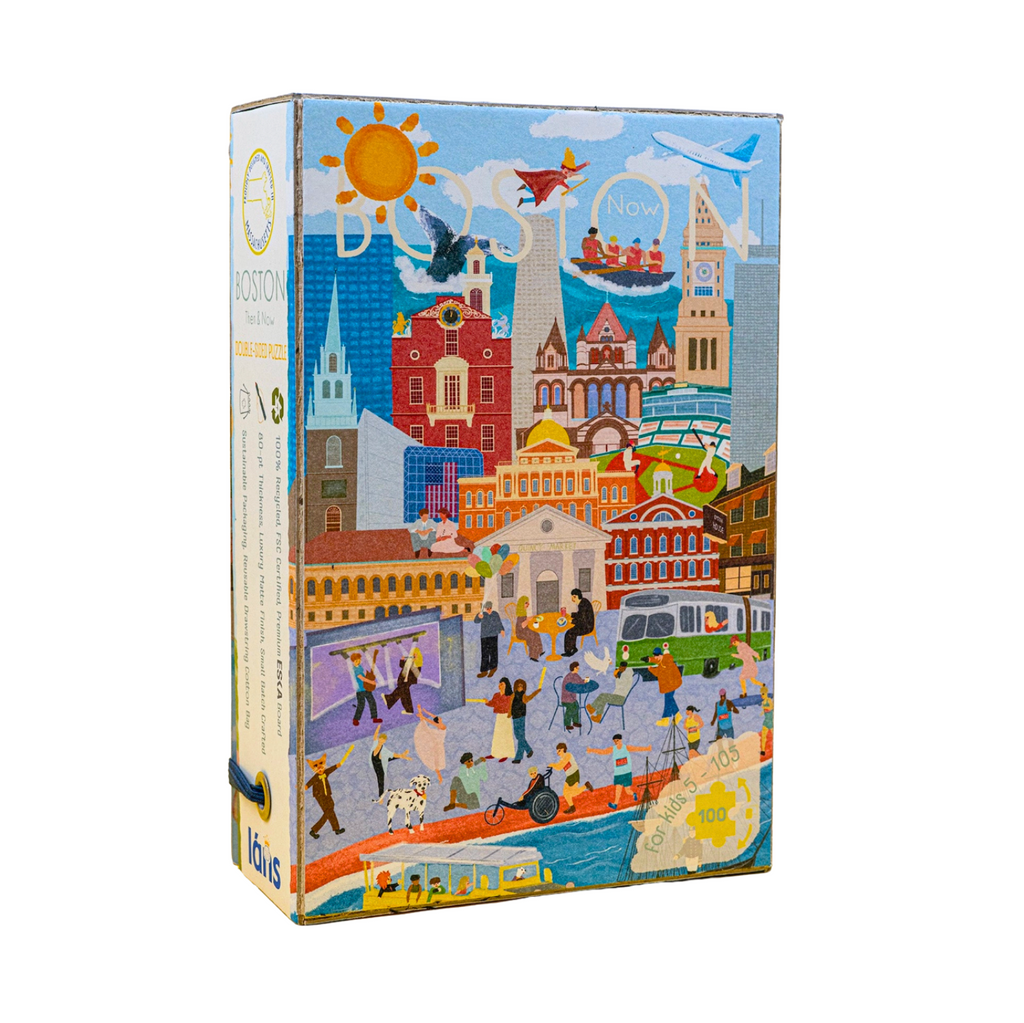 Double-Sided Puzzle - Boston Then & Now