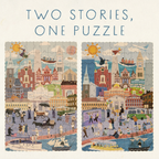 Double-Sided Puzzle - Boston Then & Now