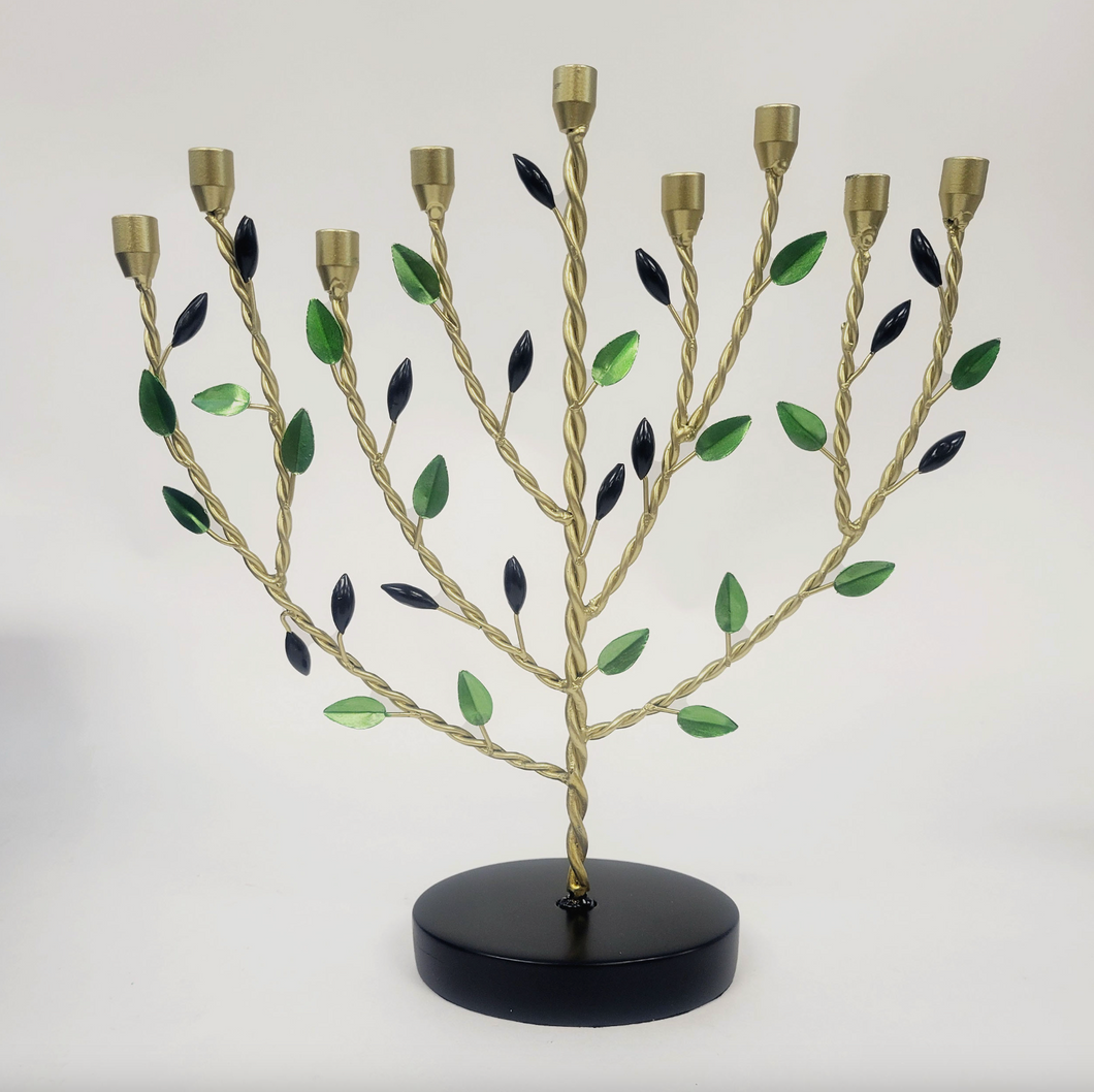 Menorah - Hand-Crafted Olive Tree