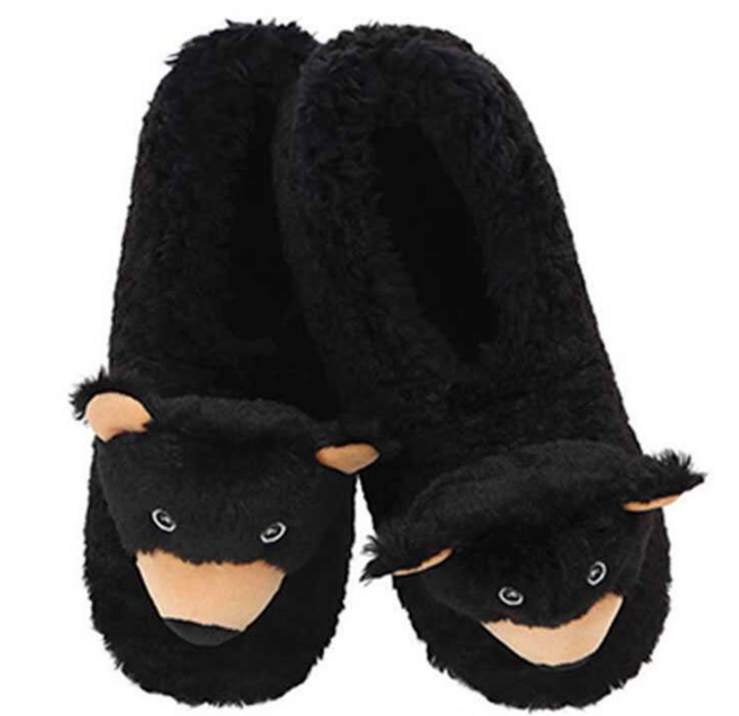 Men's Black Bear Snoozies Slippers