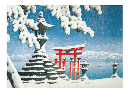 Itikushima Shrine Winter Card