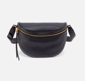 Black Stitched Juno Belt Bag