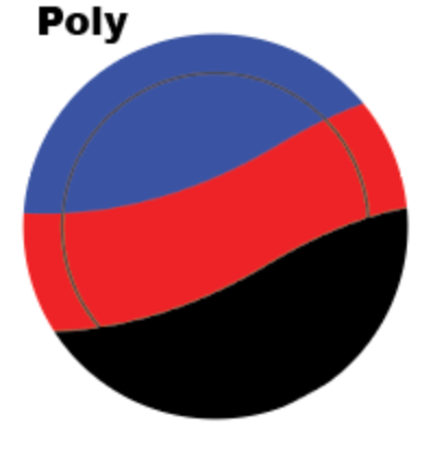Polyamory Flag Button