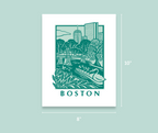Print - Boston Scene Teal