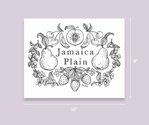 Print - JP Fruit Black/White