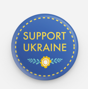Support Ukraine Button Pin