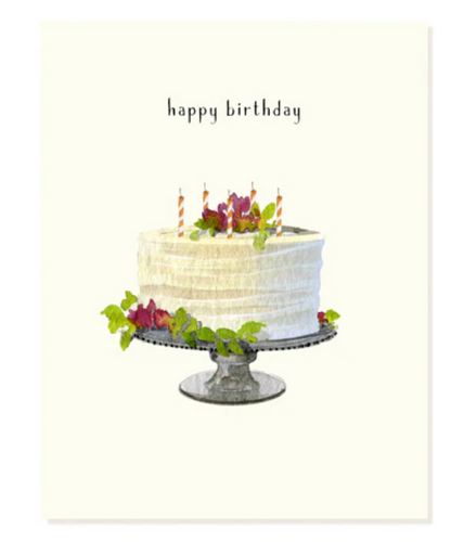 Cream Birthday Cake Card