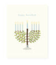 Glowing Menorah Card