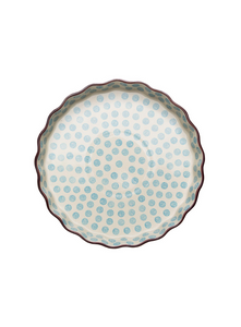 Large Quiche Dish - Retro Blue