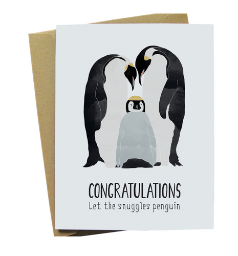 Penguins Baby Card