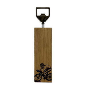 Oak Bottle Opener - Cycling