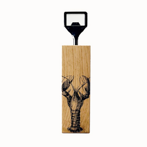 Oak Bottle Opener - Lobster