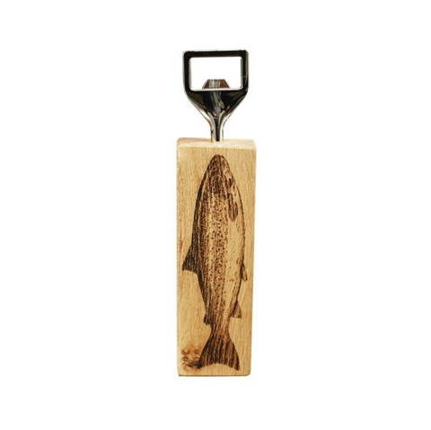 Oak Bottle Opener - Salmon
