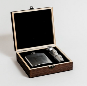 Hip Flask & Cup Set - Fishing
