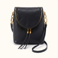 Fern Duo Crossbody Leather Bag - Black