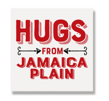 Load image into Gallery viewer, Jamaica Plain Ceramic Coasters Red Hugs
