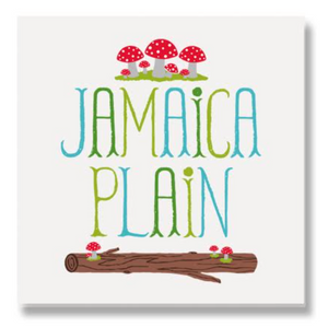 Jamaica Plain Ceramic Coasters Mushrooms