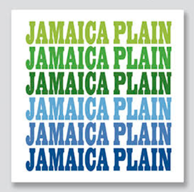 Blue JP Text Ceramic Coasters