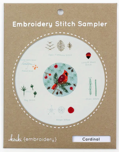 Embroidery Stitch Sampler Cardinal