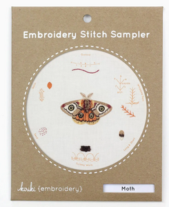 Embroidery Stitch Sampler Moth