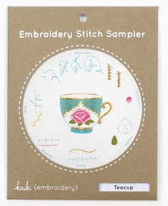 Embroidery Stitch Sampler Teacup