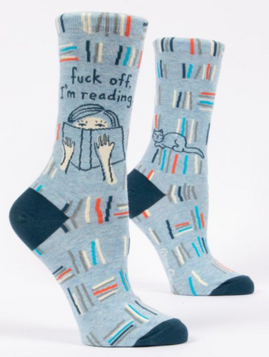 Fuck Off I'm Reading Crew Socks