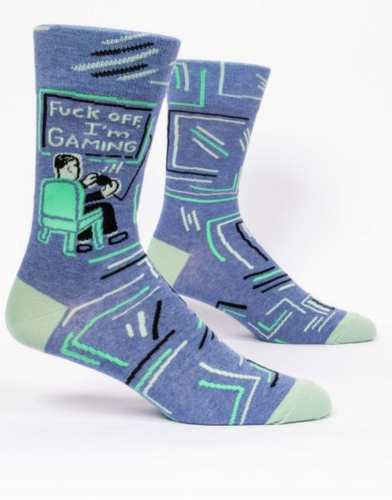 Fuck Off I'm Gaming Men's Crew Sock