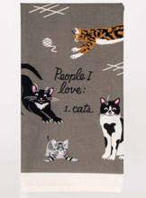 Load image into Gallery viewer, Blue Q Dish Towels $14 Love Cats
