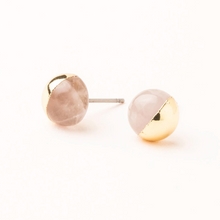 Load image into Gallery viewer, Scout Dipped Studs Rose Quartz
