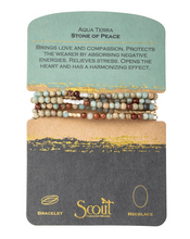 Load image into Gallery viewer, Scout Wrap Stone Bracelets Aqua Terra
