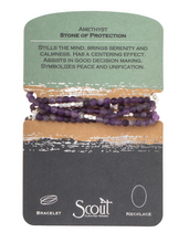 Load image into Gallery viewer, Scout Wrap Stone Bracelets Amethyst
