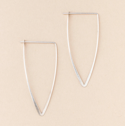 Sterling Silver Triangle Wire Earring