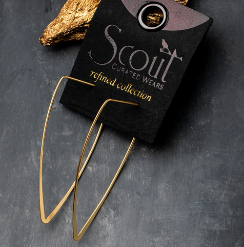 Gold Vermeil Triangle Wire Earring