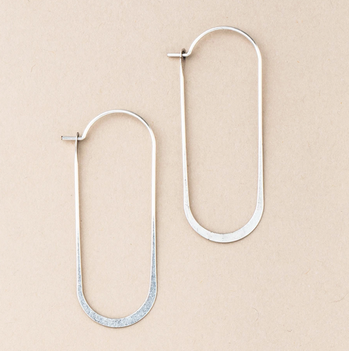 Sterling Silver Oval Wire Earring