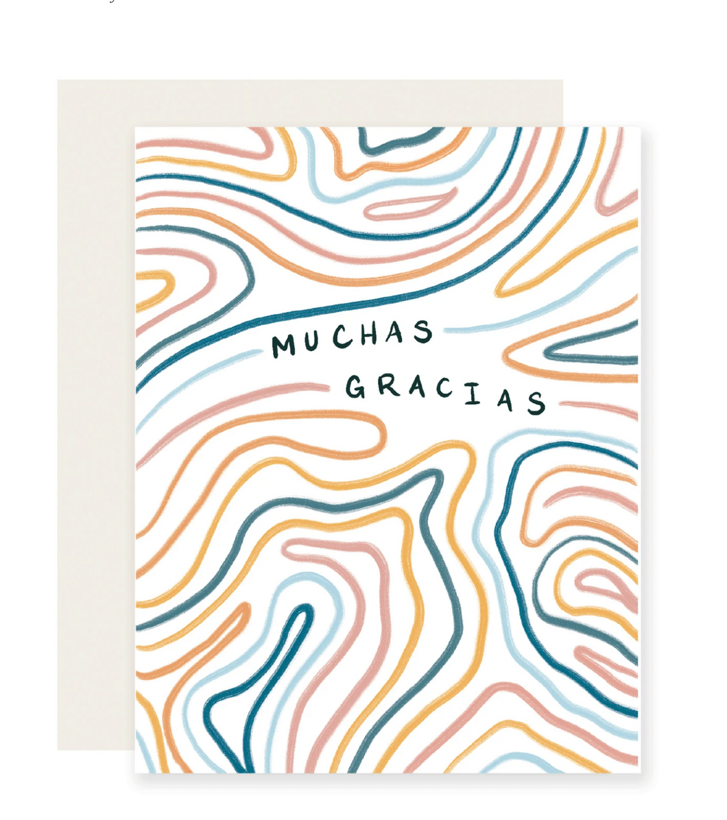 Gracias Bendy Lines Card