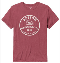 Load image into Gallery viewer, Maroon Boston Vintage Design Tee Small
