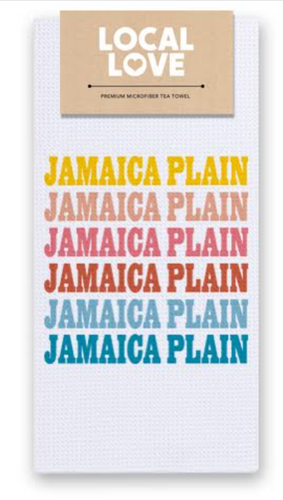 Sunset Text Jamaica Plain Dishtowel