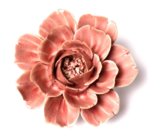 Rose Pink Ceramic Flower