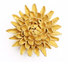 Load image into Gallery viewer, Large Yellow Mum Ceramic Flower
