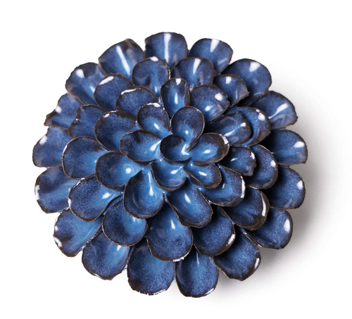 Blue Grey Ceramic Flower