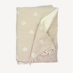 Fleece-Lined Cotton Throw - Asst