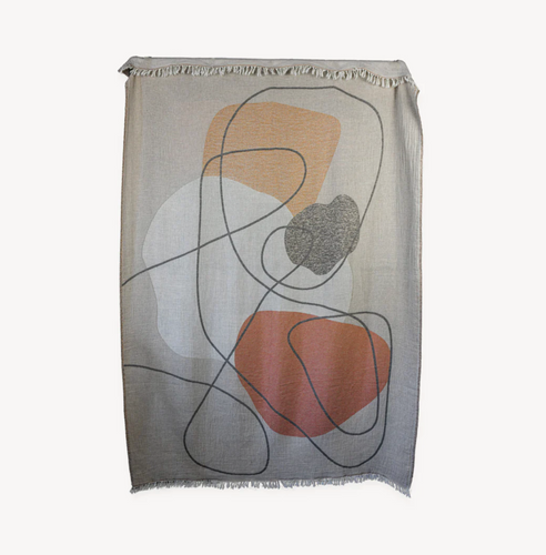 Abstract Cotton Throw