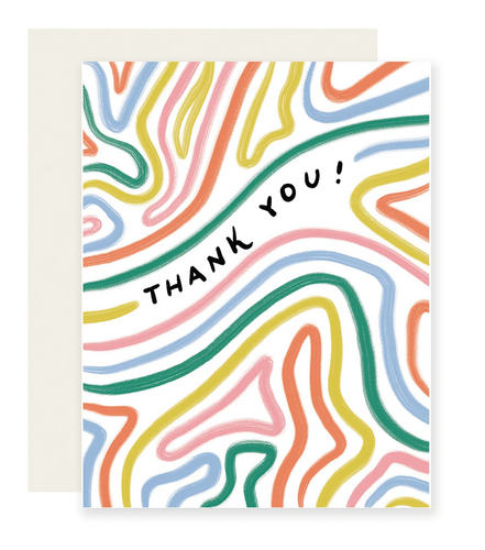 Bendy Lines Thank You Card
