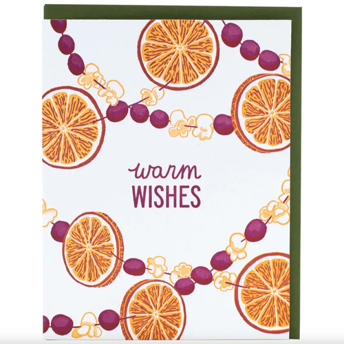 Festive Orange Slice Holiday Card