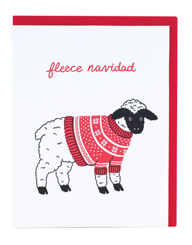 Wooly Sheep Sweater Christmas Card