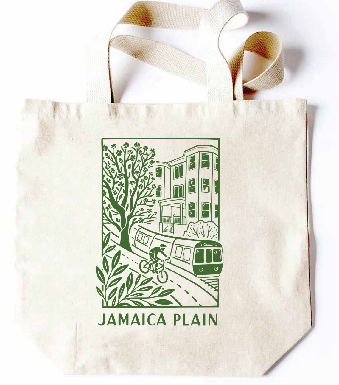 JP Scene Tote Bag - Green