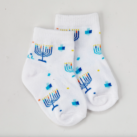 Baby Socks - Hanukkah Menorahs