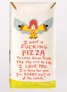 Blue Q Dish Towels $14 Fucking Pizza