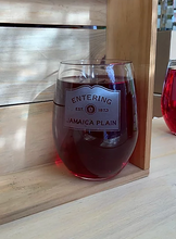 Load image into Gallery viewer, Entering JP Stemless Wine 21OZ Glass
